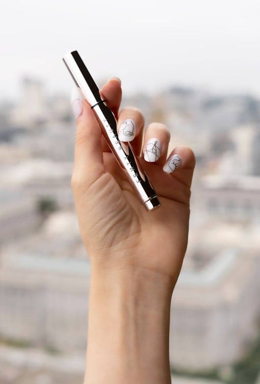 Detailed nail art close-up